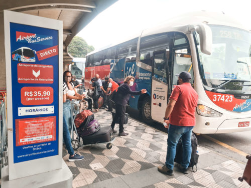 Ponto do Airport Bus Service em Congonhas